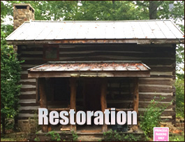 Historic Log Cabin Restoration  Moseley, Virginia